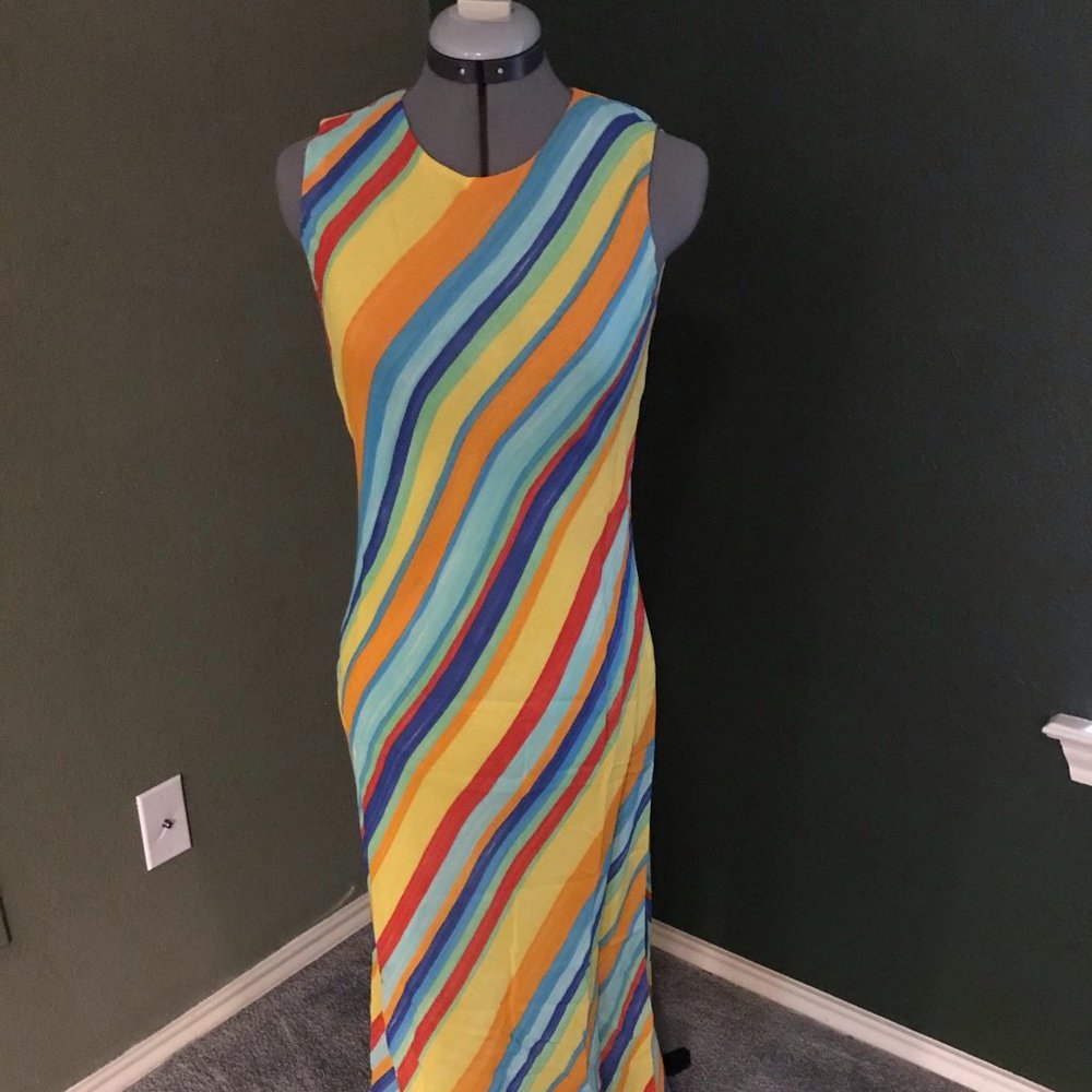 Tessuto multi colored long dress